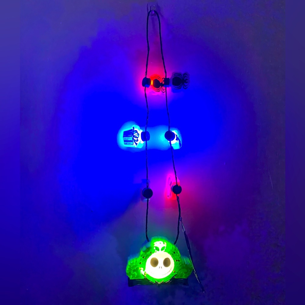 Disney Parks The Nightmare Before Christmas Glow Light Up Necklace Jack Music